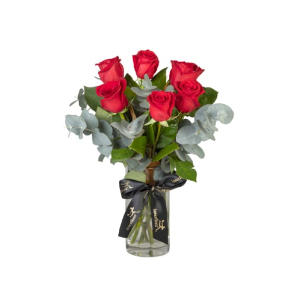 6 Rose Vase Arrangement